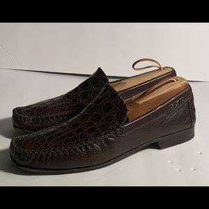 Mezlan Men's Genuine Crocodile Loafers Shoes Size 8.5 Made in Spain